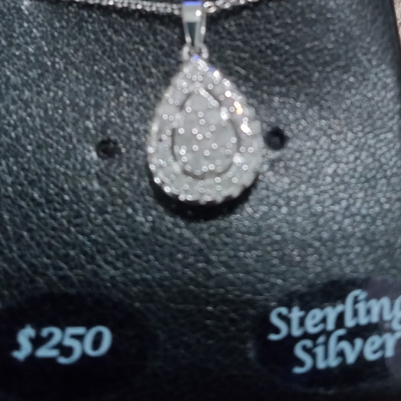 Elegant Sterling Silver Diamond Set